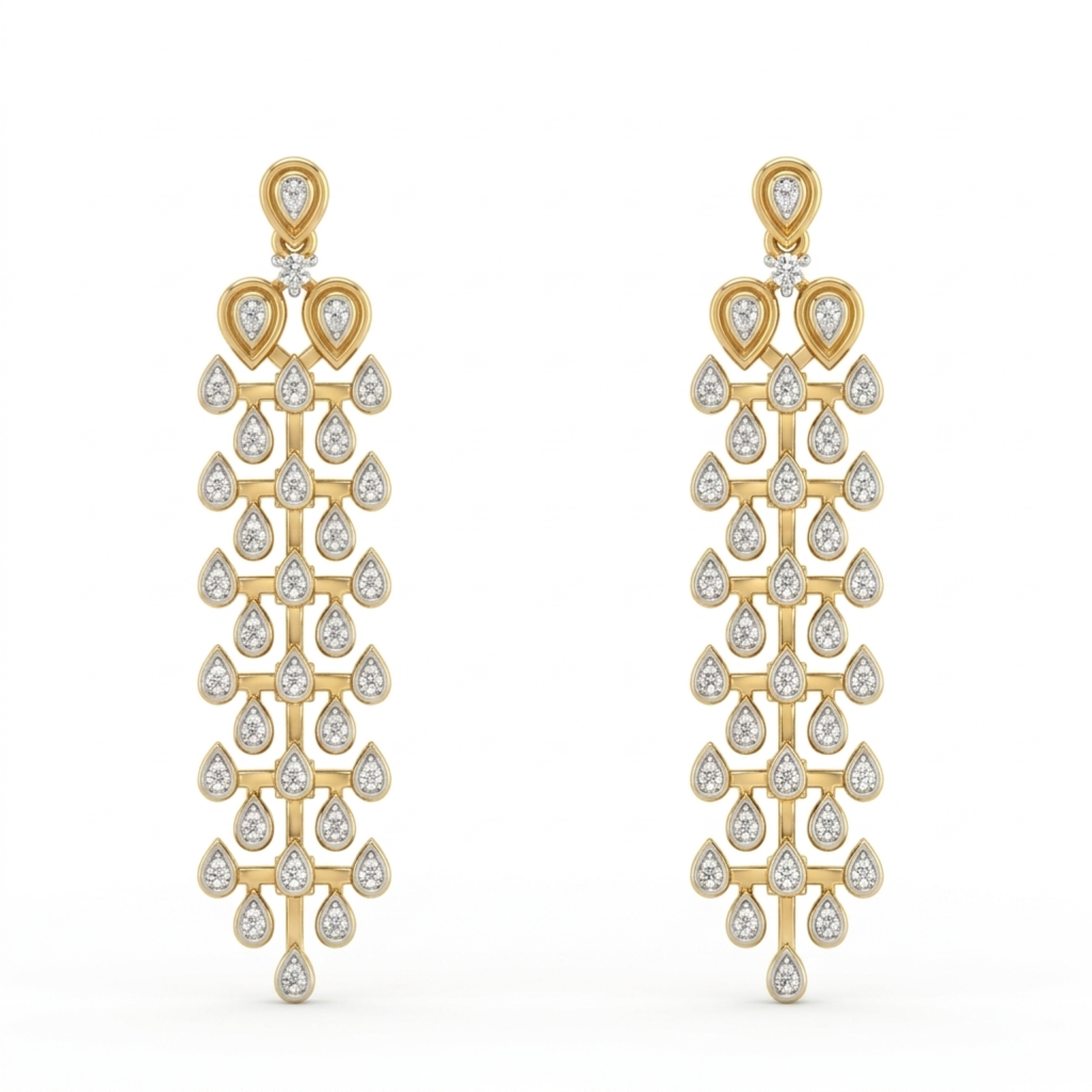 The Pearline Waterfall Earrings - Lab Grown Diamonds