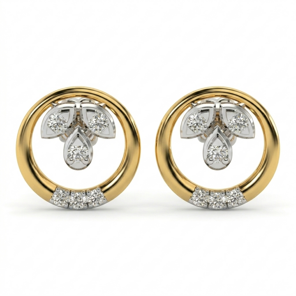 The Opulent Flora Orbit Earrings - Lab Grown Diamonds