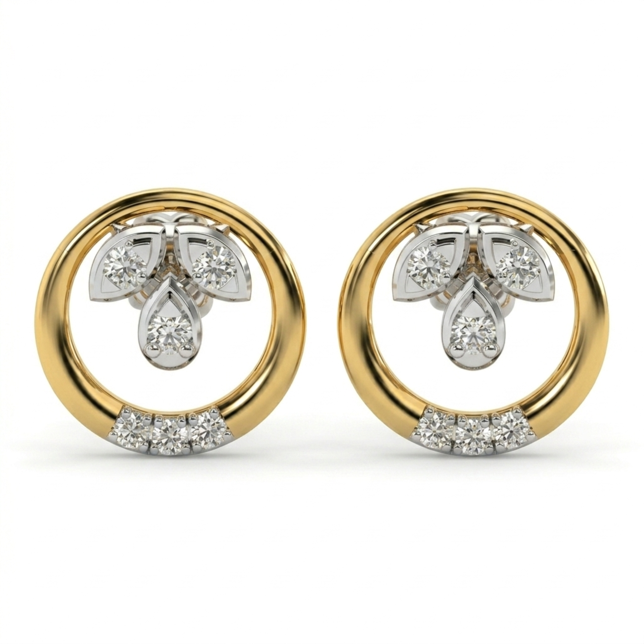 The Opulent Flora Orbit Earrings - Lab Grown Diamonds