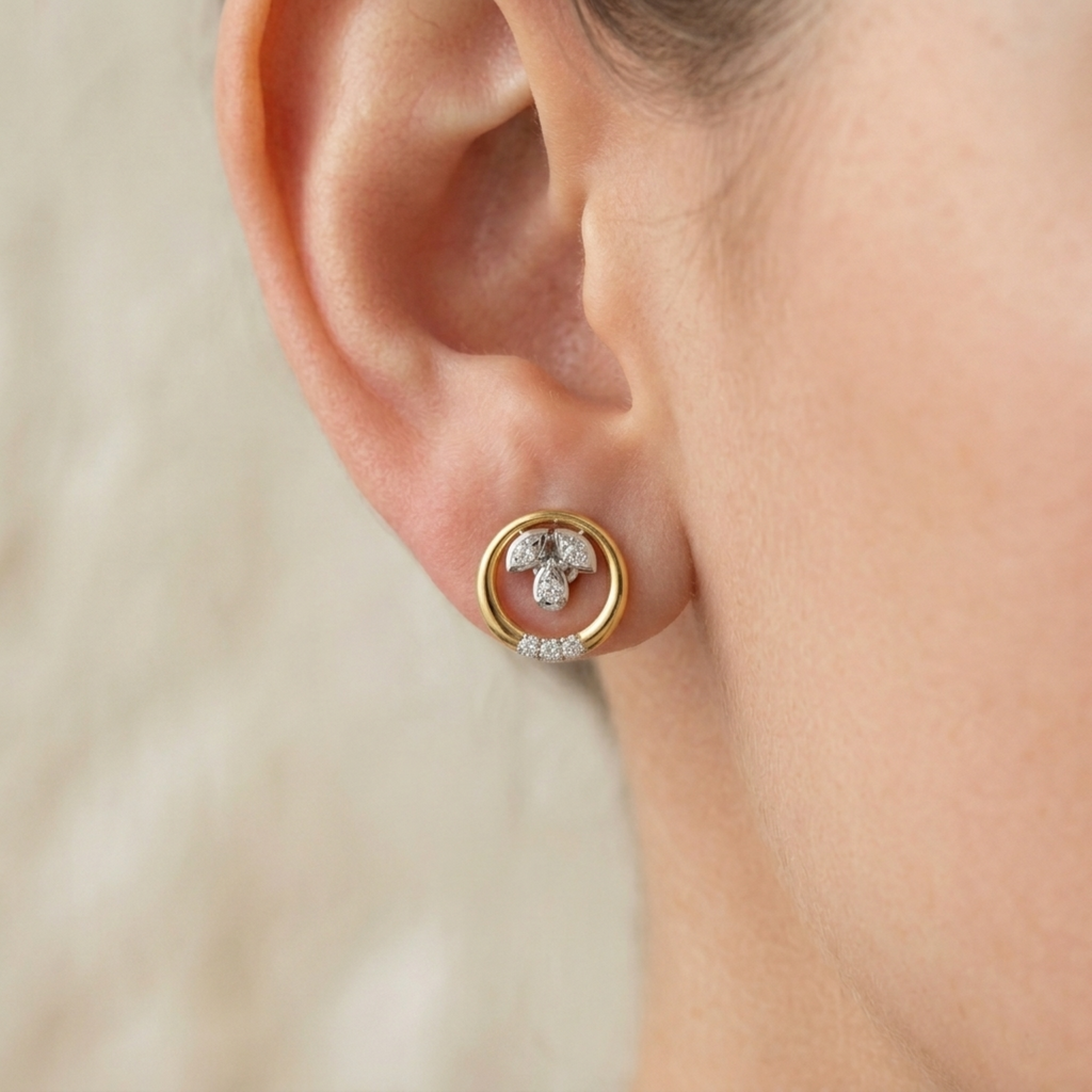 The Opulent Flora Orbit Earrings - Lab Grown Diamonds
