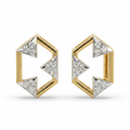 The Trigon Radiance Earrings - Lab Grown Diamonds