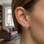 The Trigon Radiance Earrings - Lab Grown Diamonds