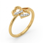 The Duo-Affection Heart Ring - Lab Grown Diamonds
