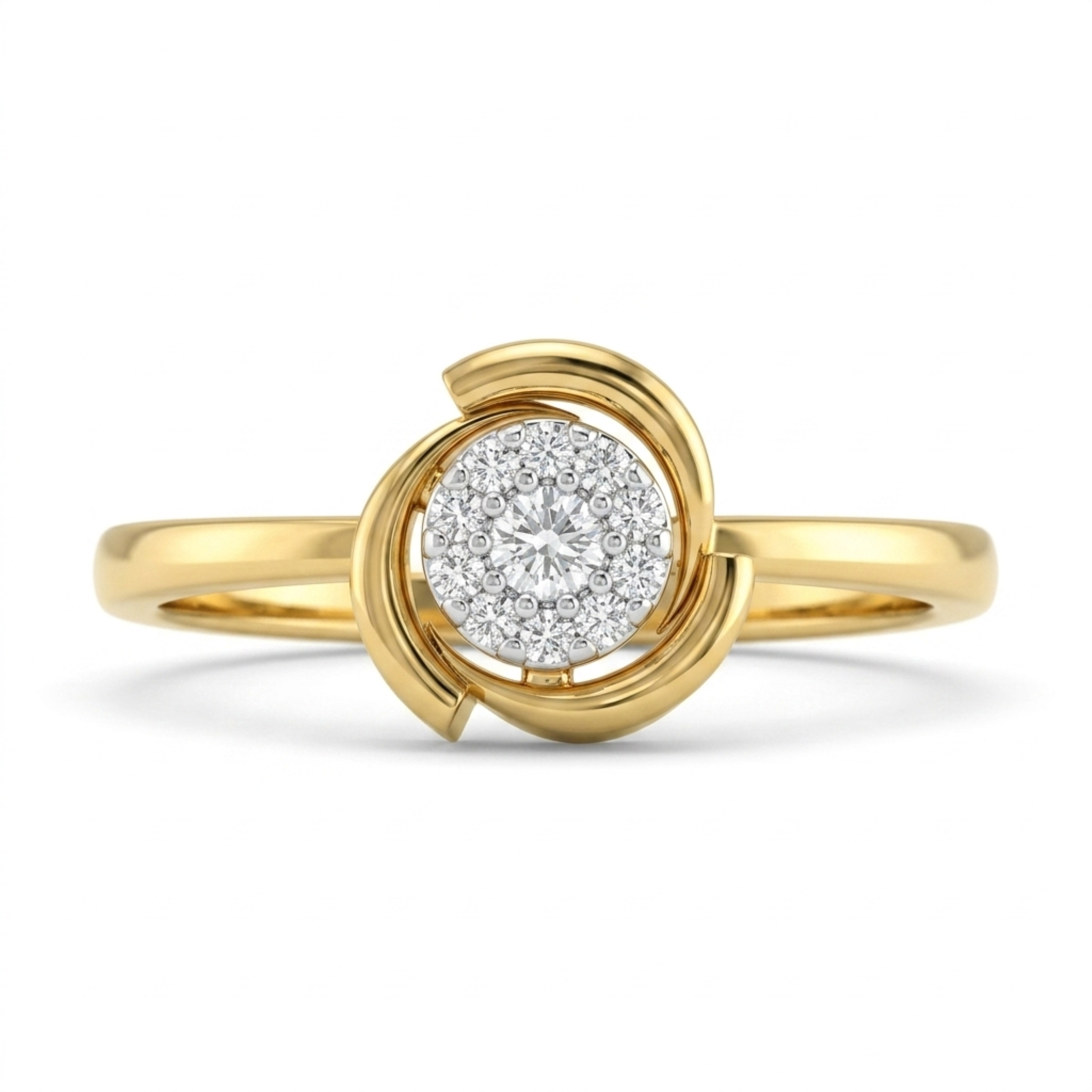 The Elegant Swirl Ring - Lab Grown Diamonds