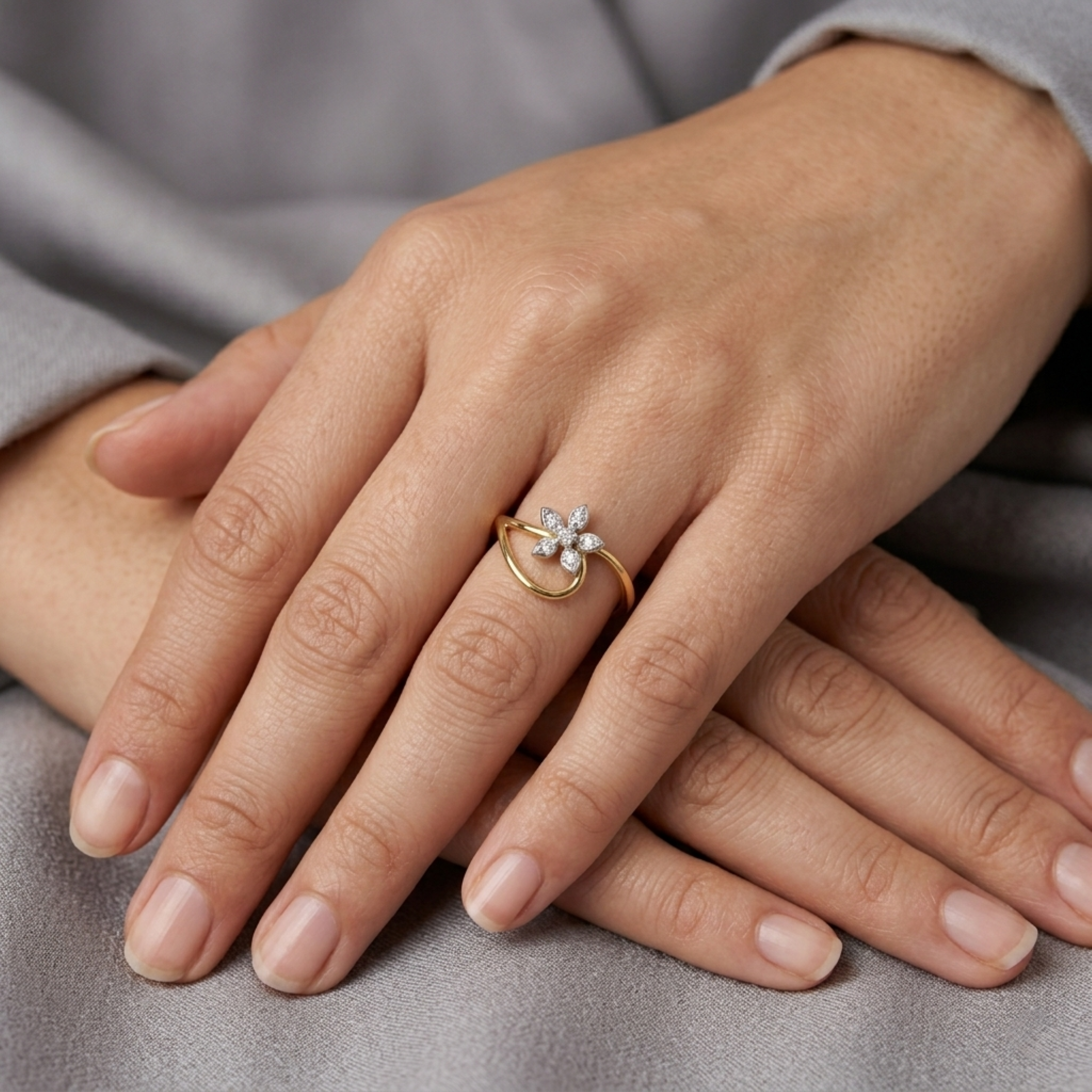 The Felicity Floral Ring - Lab Grown Diamonds