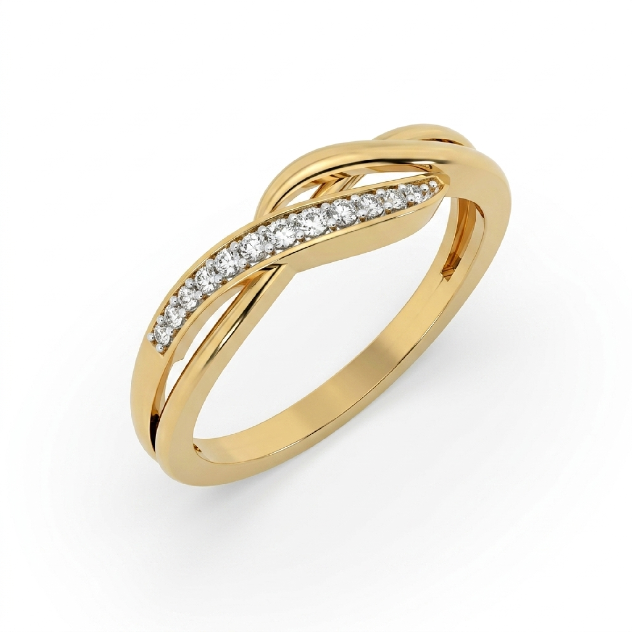 The Flow Band Ring - Lab Grown Diamonds
