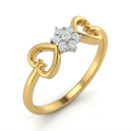 The Heart Motif Floral Ring - Lab Grown Diamonds