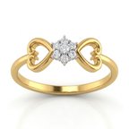 The Heart Motif Floral Ring - Lab Grown Diamonds