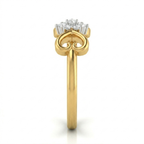 The Heart Motif Floral Ring - Lab Grown Diamonds