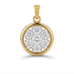 The Solara Round Cluster Pendant - Lab Grown Diamonds