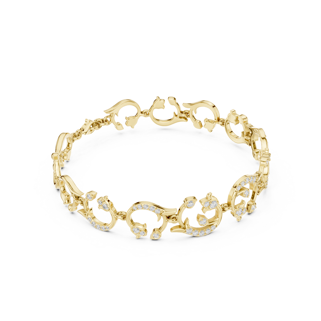 The Royal Filigree Bracelet - Lab Grown Diamonds