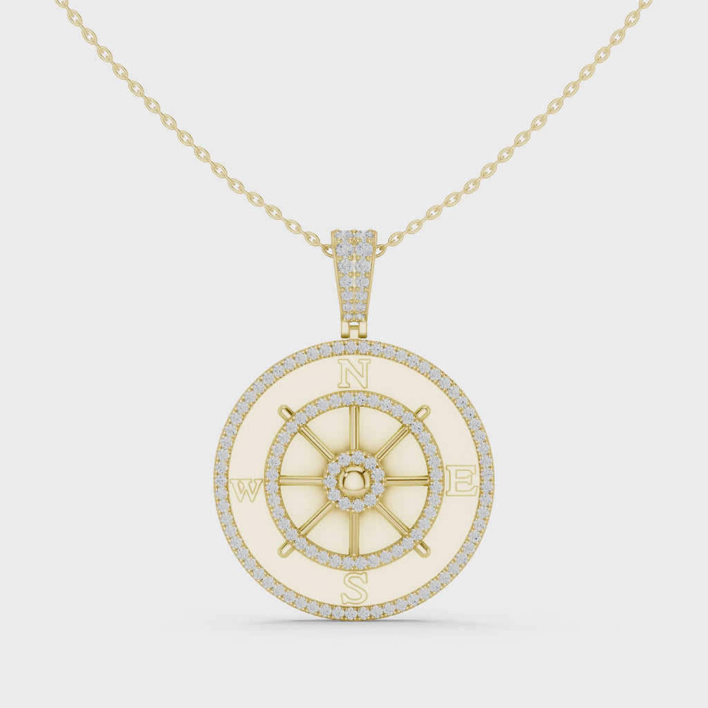 The Imperial Compass Pendant - Lab Grown Diamonds