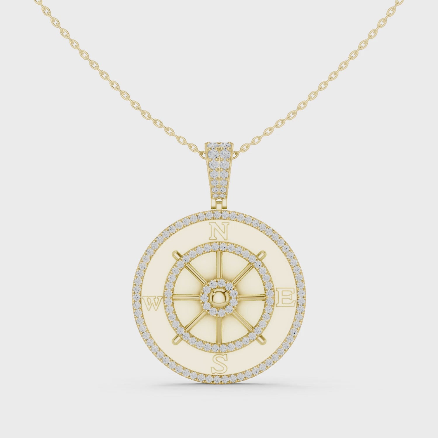 The Imperial Compass Pendant - Lab Grown Diamonds