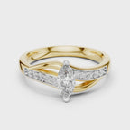 The Amara Bypass Ring - Lab Grown Diamonds