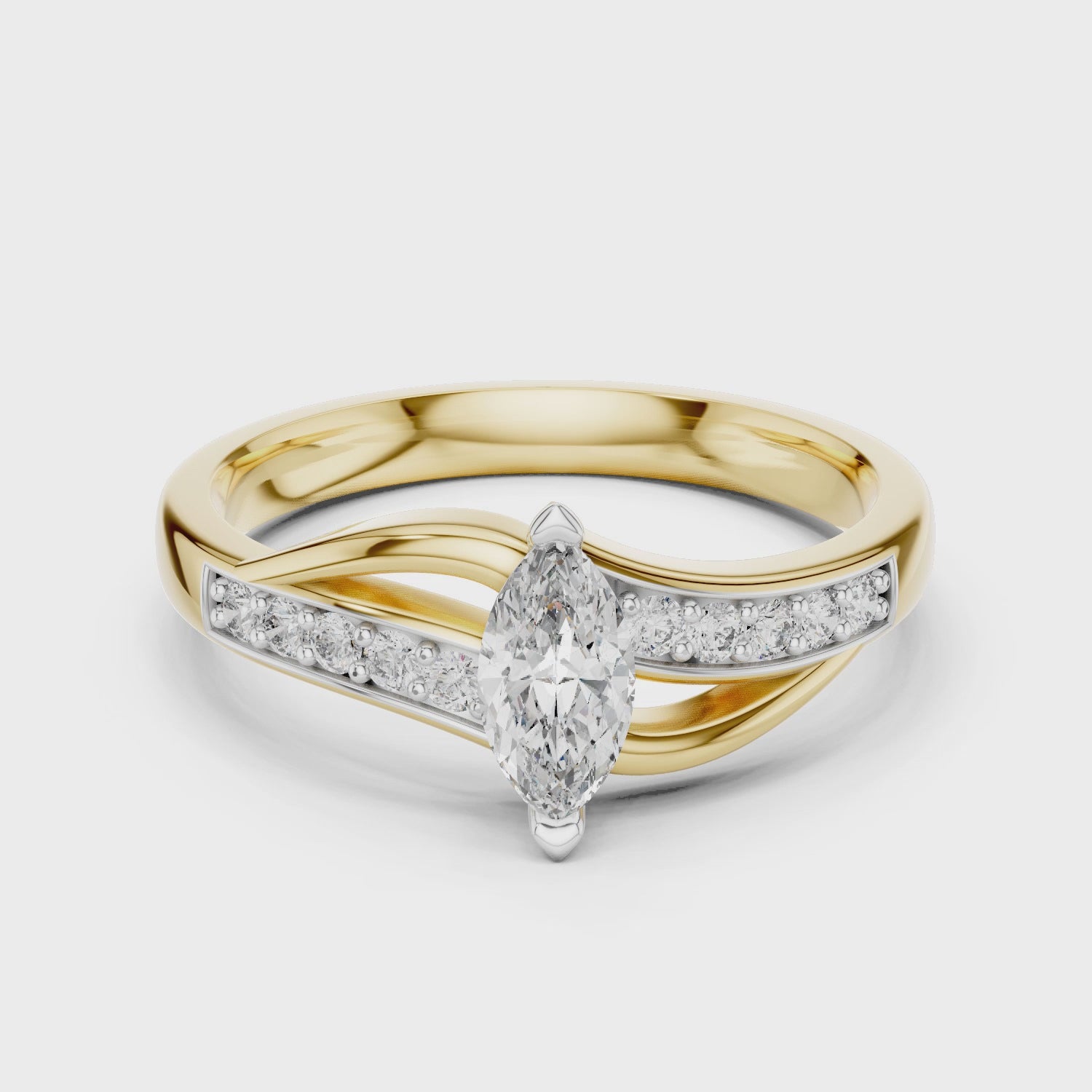 The Amara Bypass Ring - Lab Grown Diamonds