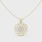 The Golden Flora Frost Pendant - Lab Grown Diamonds