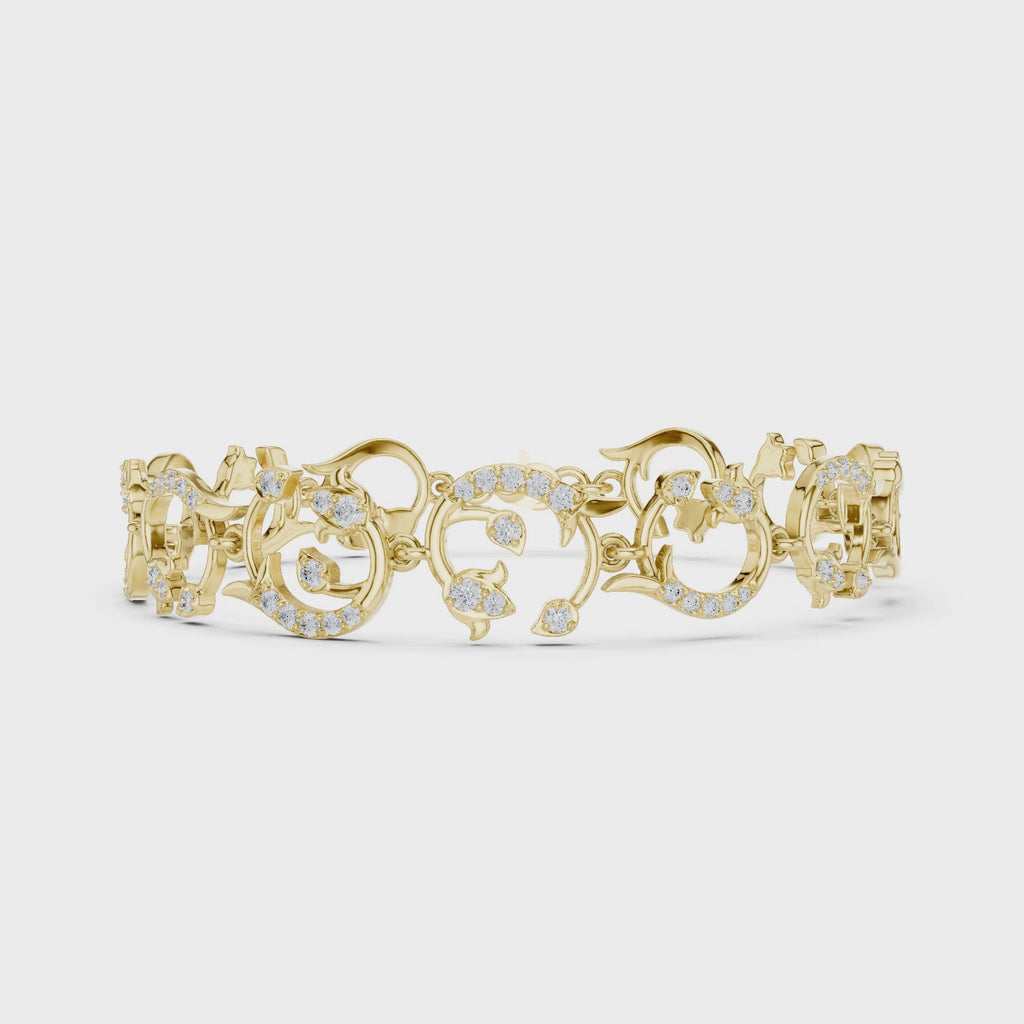The Royal Filigree Bracelet - Lab Grown Diamonds