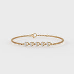 The Majestic Hearts Bracelet - Lab Grown Diamonds