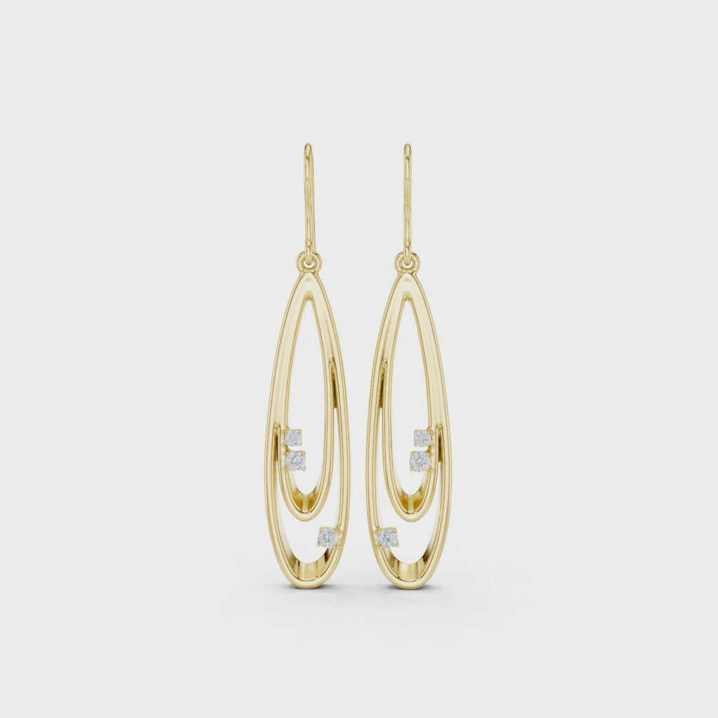 The Ripple Earrings - Lab Grown Diamonds