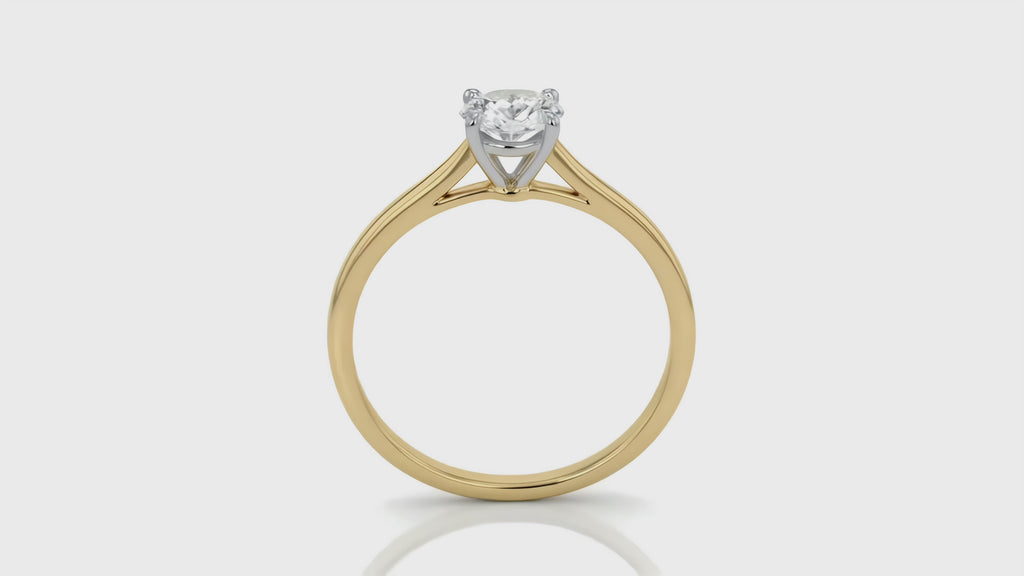 The Regal Flare Solitaire Ring - Lab Grown Diamonds