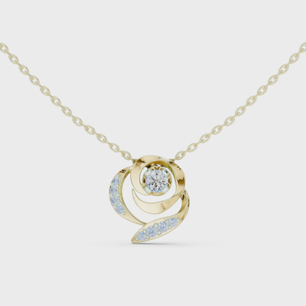 The Gilded Rose Necklace - Lab Grown Diamonds