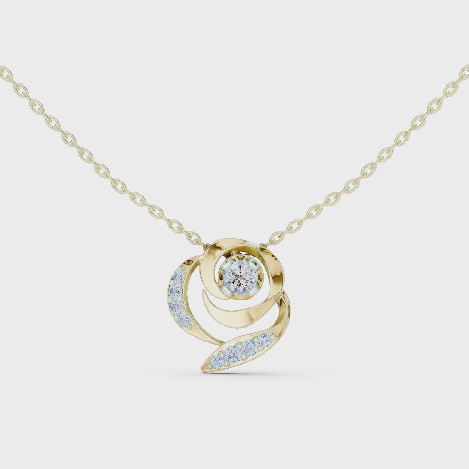 The Gilded Rose Necklace - Lab Grown Diamonds