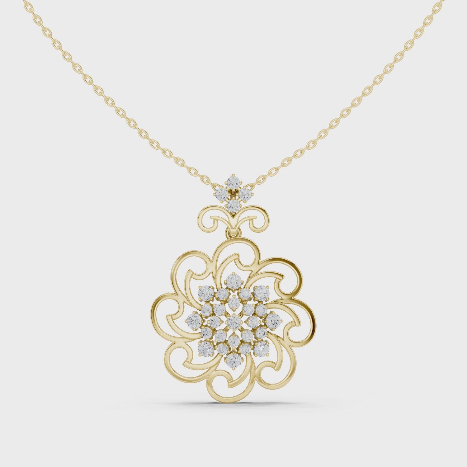 The Regency Sunburst Pendant - Lab Grown Diamonds
