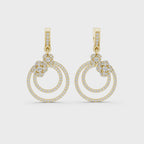 The Twin Flower Hoop Earrings - Lab Grown Diamonds