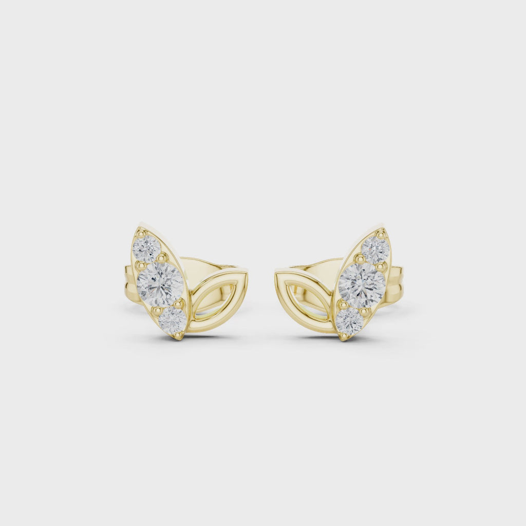 The Pygmy Blue Earrings - Lab Grown Diamonds