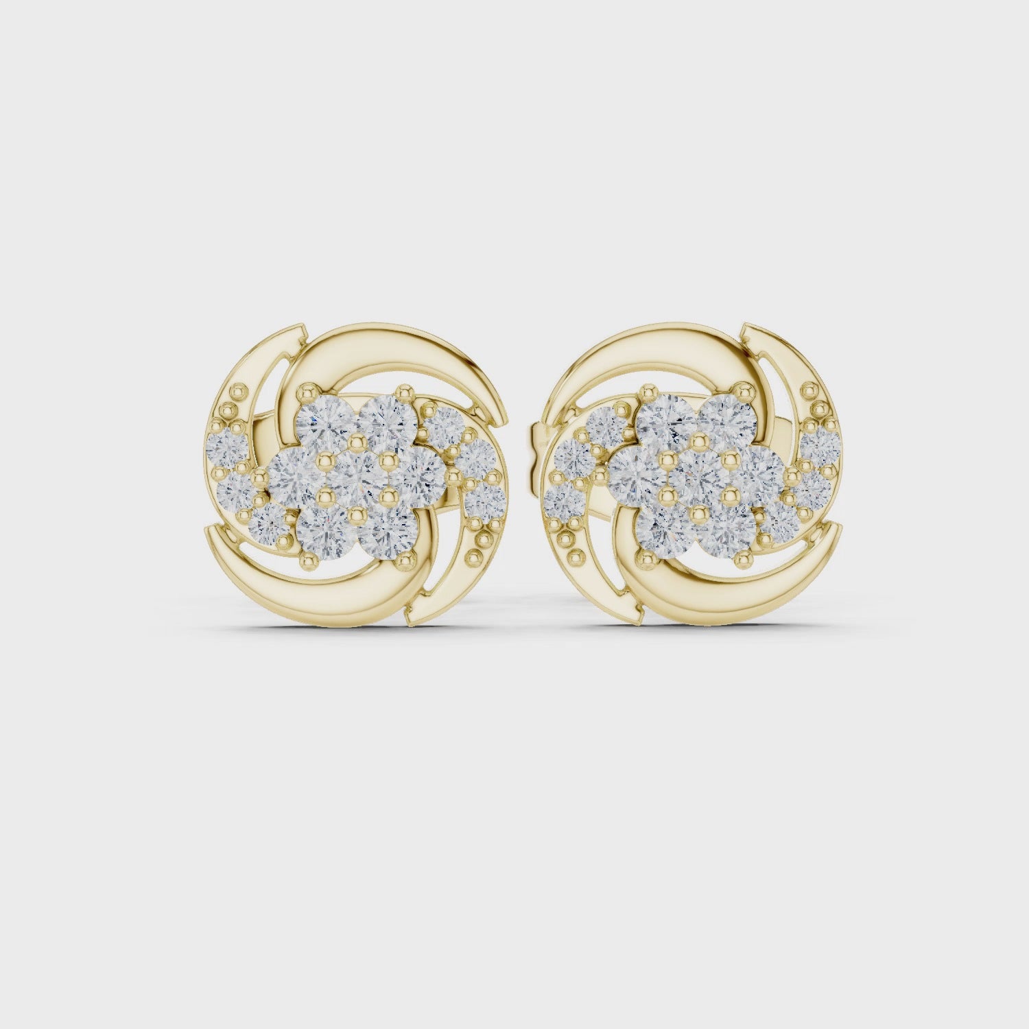 The Zarah Matrix Earrings - Lab Grown Diamonds