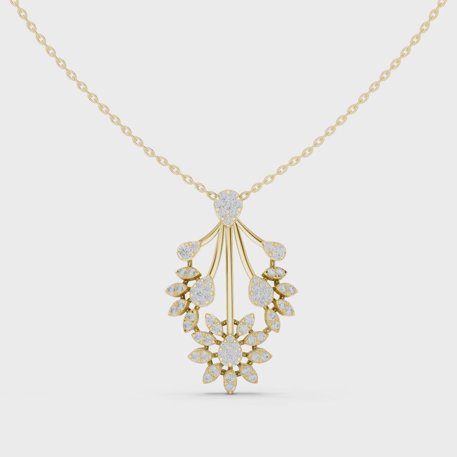 The Dewdrop Meadow Pendant - Lab Grown Diamonds