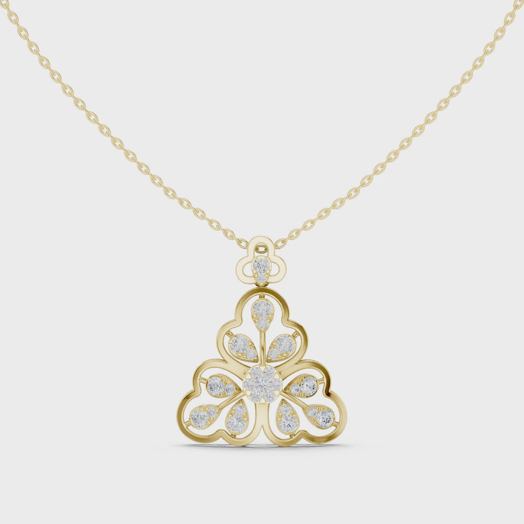 The Trinity Filigree Pendant - Lab Grown Diamonds