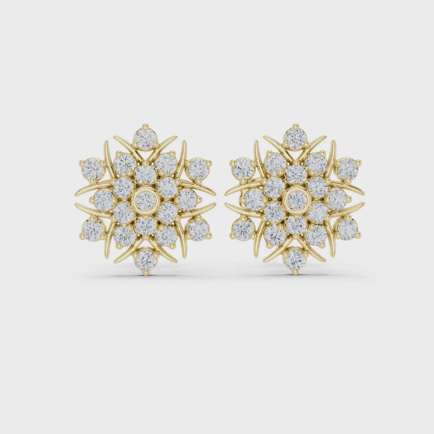 The Gilded Frost Earrings - Lab Grown Diamonds