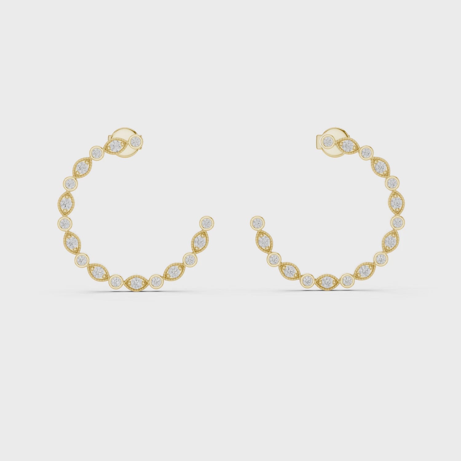 The Aria Contour Earrings - Lab Grown Diamonds