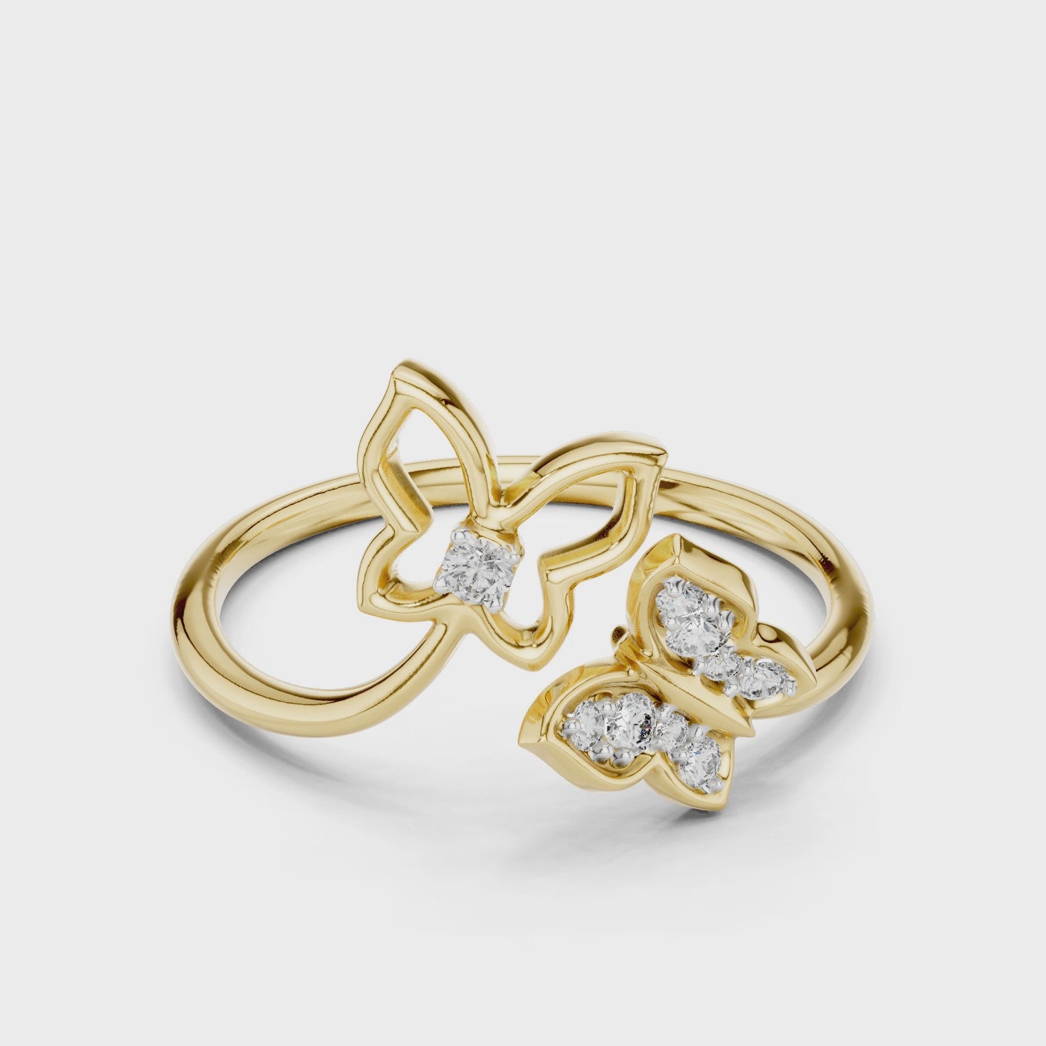 The Dual Silhouette Ring - Lab Grown Diamonds