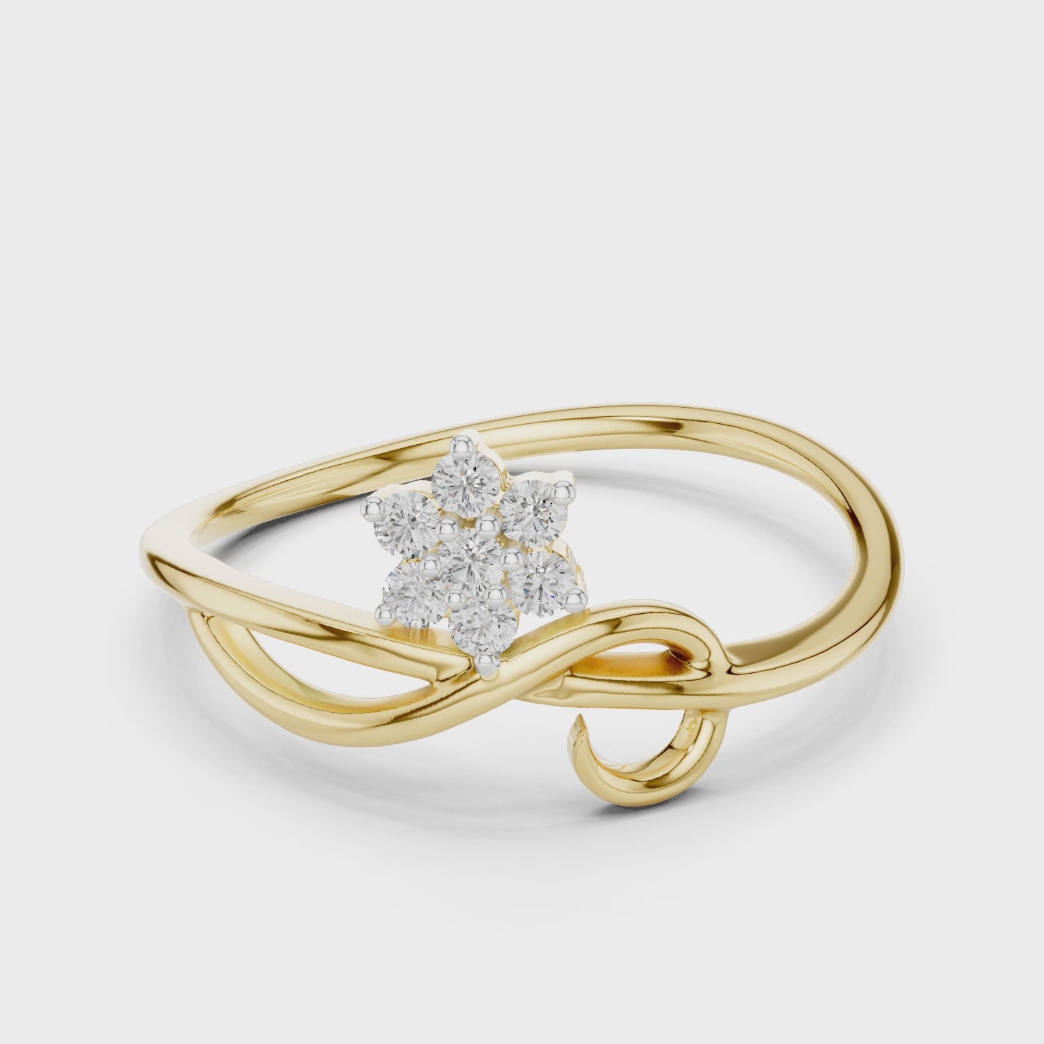 The Bloom Wave Ring - Lab Grown Diamonds
