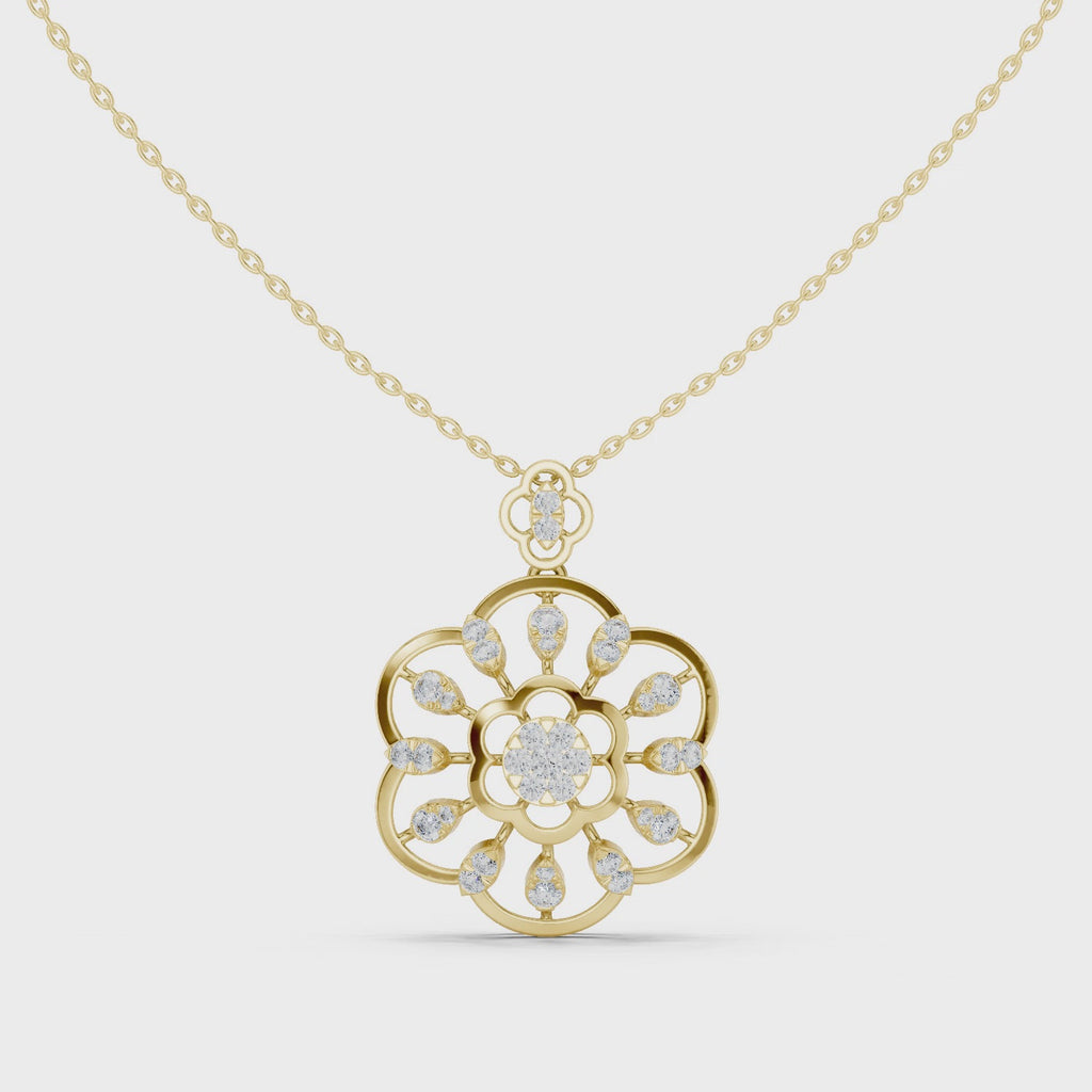 The Petal Path Pendant - Lab Grown Diamonds