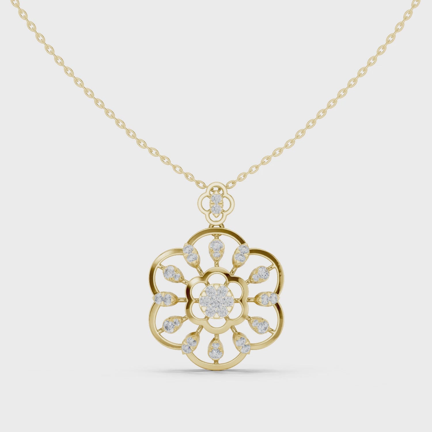 The Petal Path Pendant - Lab Grown Diamonds