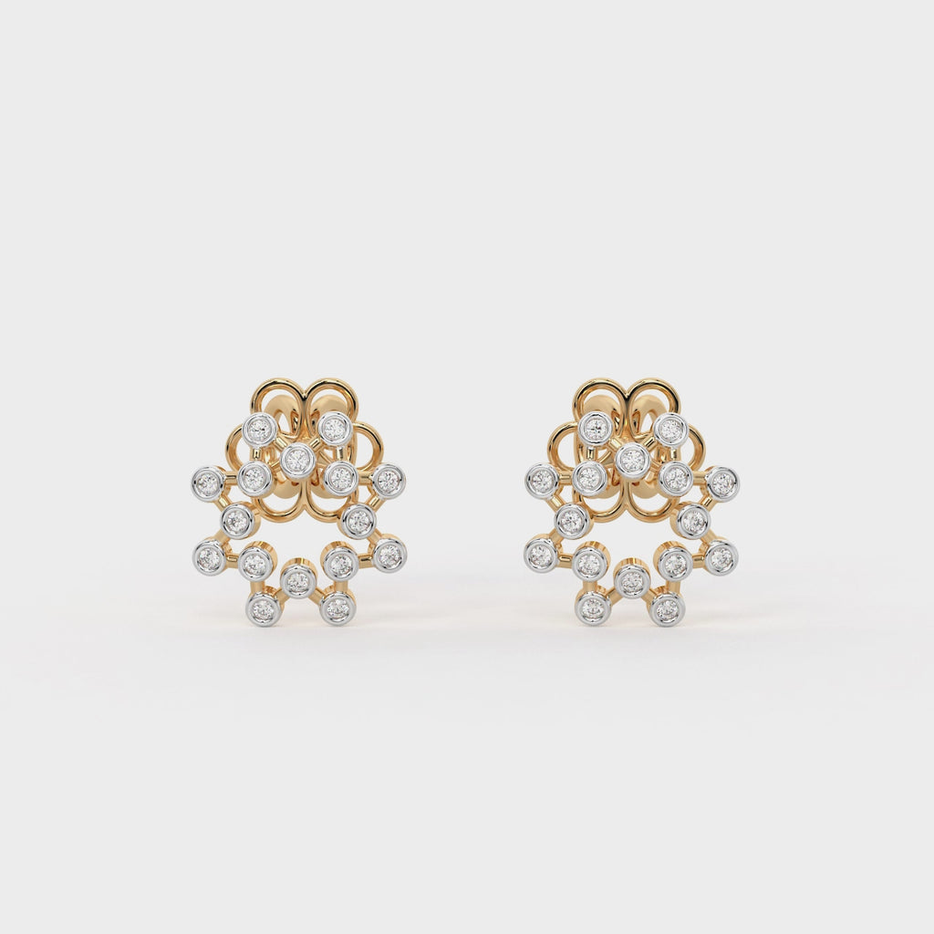The Radiant Sunburst Earrings - Lab Grown Diamonds