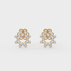 The Radiant Sunburst Earrings - Lab Grown Diamonds