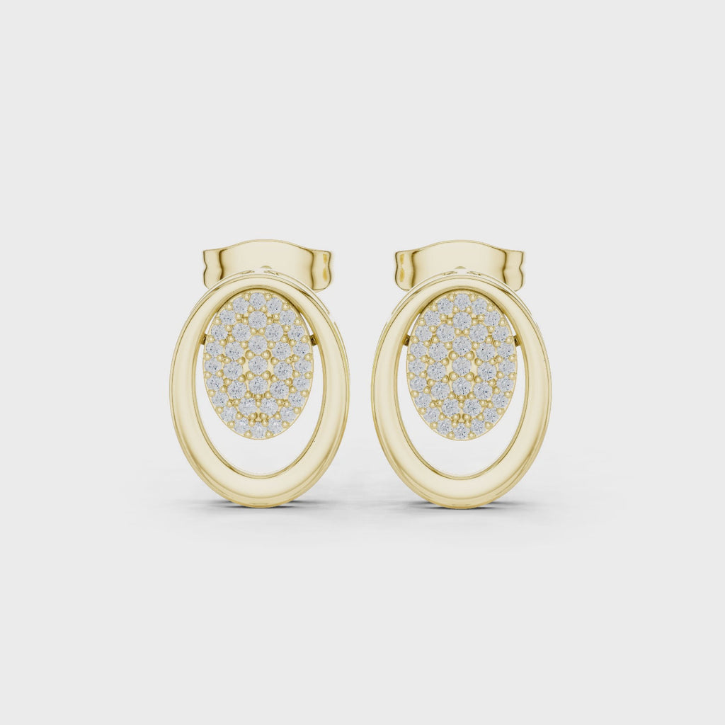 The Golden Nebula Earrings - Lab Grown Diamonds