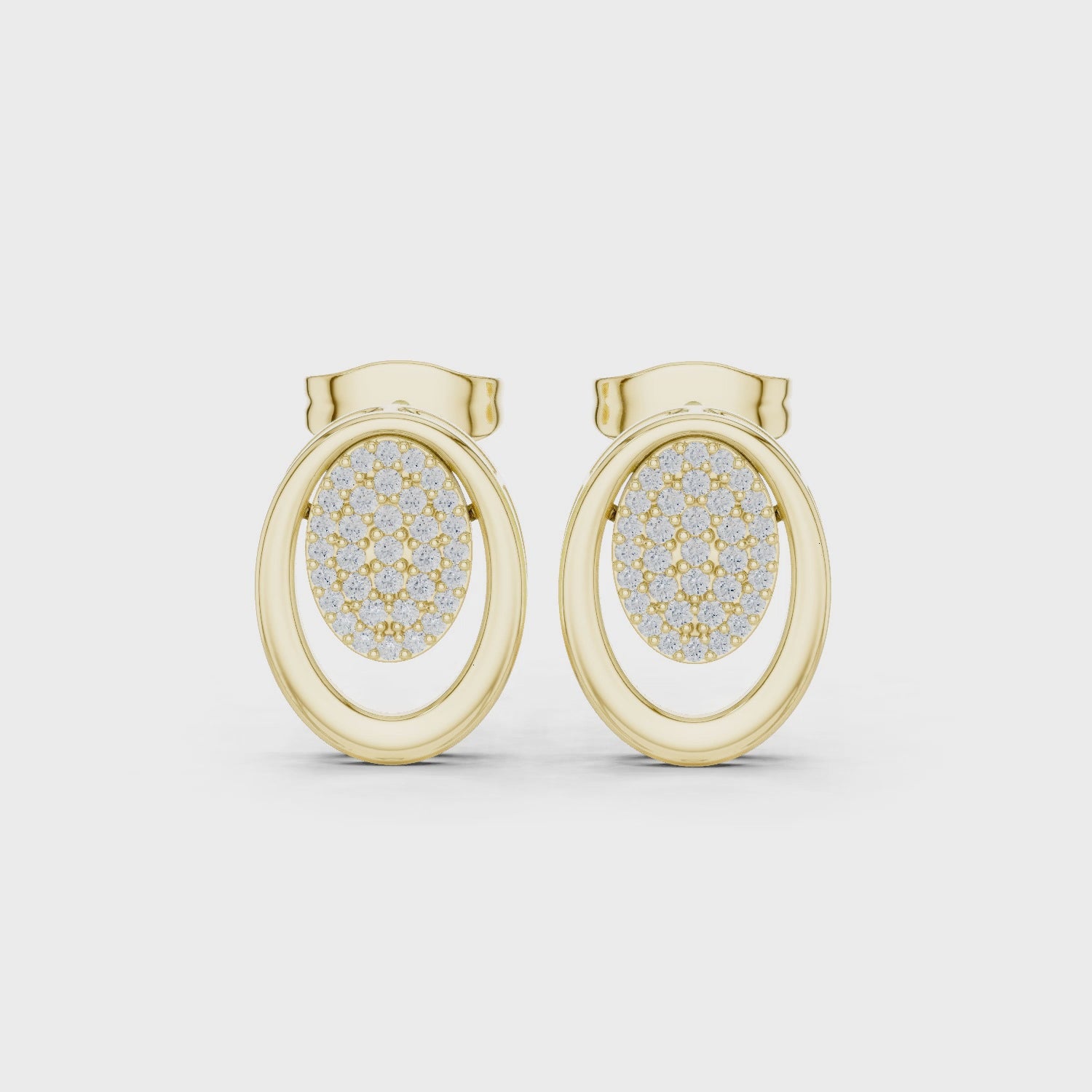 The Golden Nebula Earrings - Lab Grown Diamonds