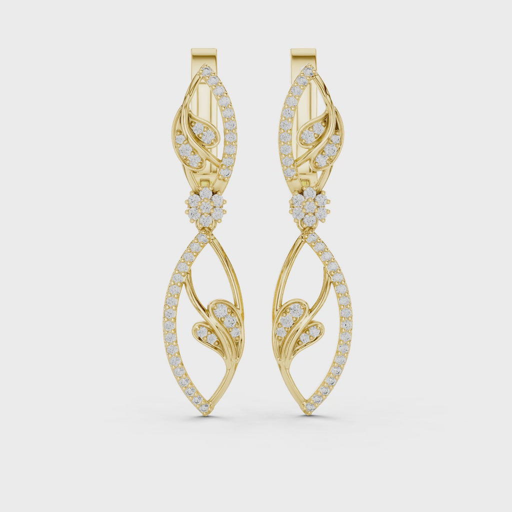 The Ananta Flora Earrings - Lab Grown Diamonds