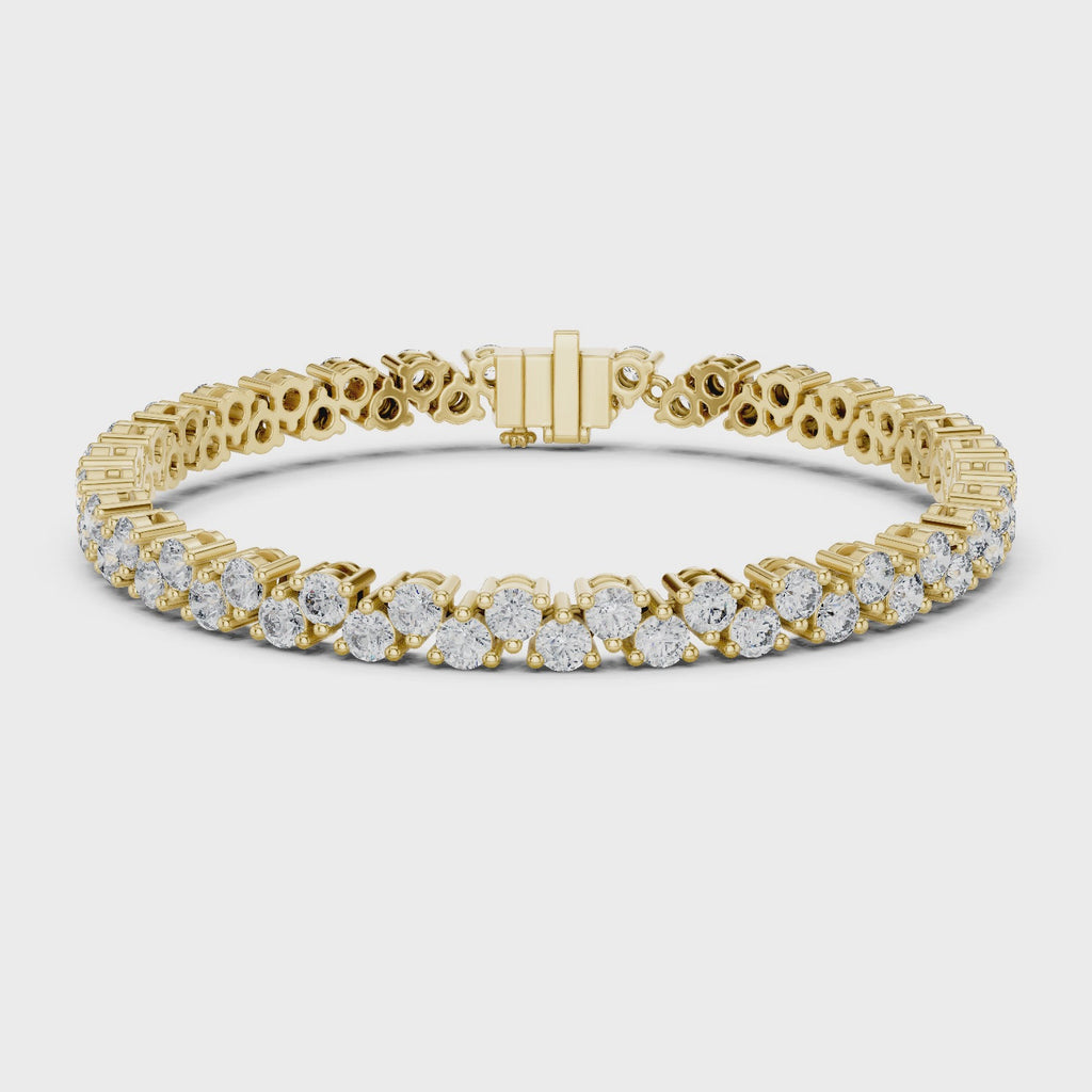 The Stellar Staggered Bracelet - Lab Grown Diamonds
