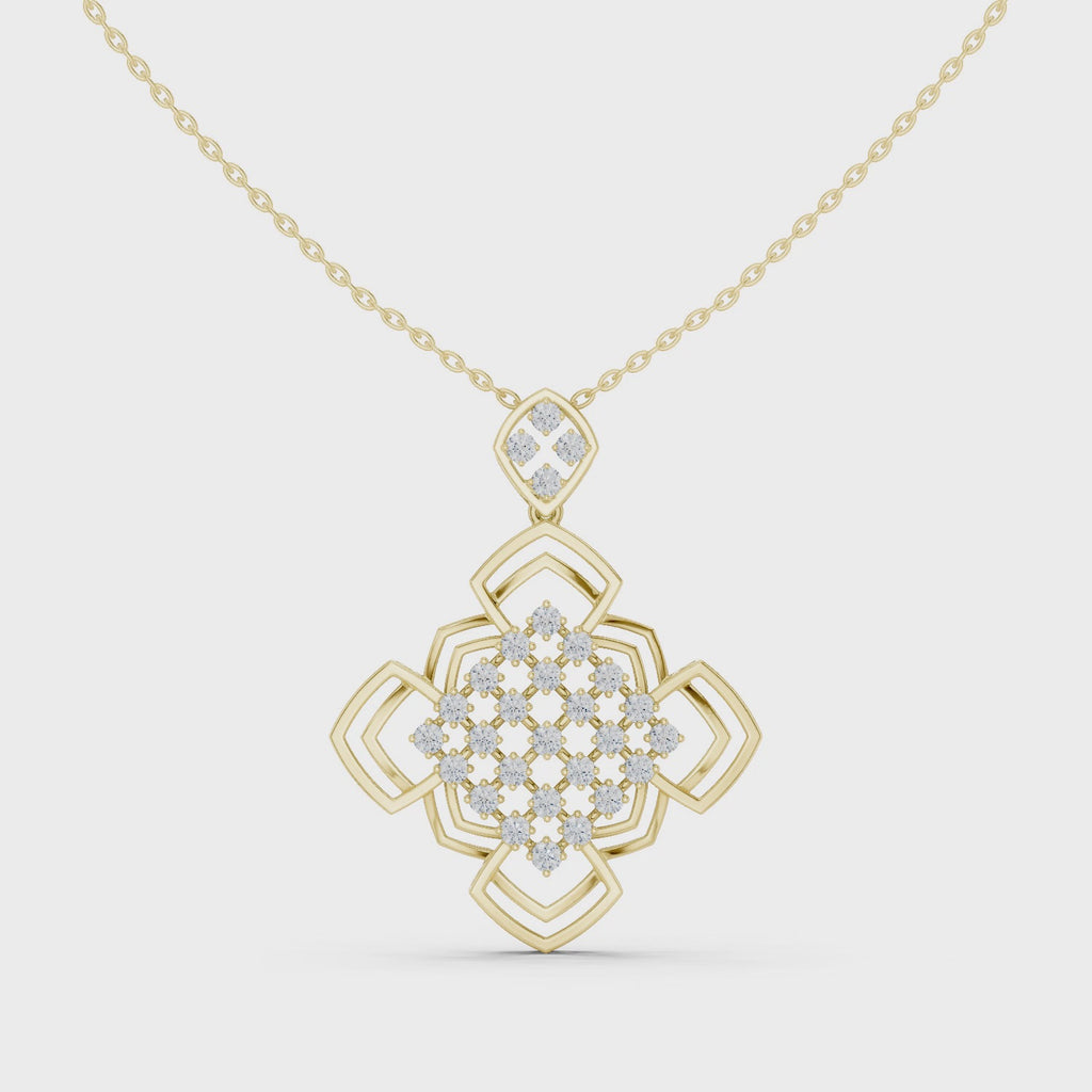 The Grid Radiance Pendant - Lab Grown Diamonds
