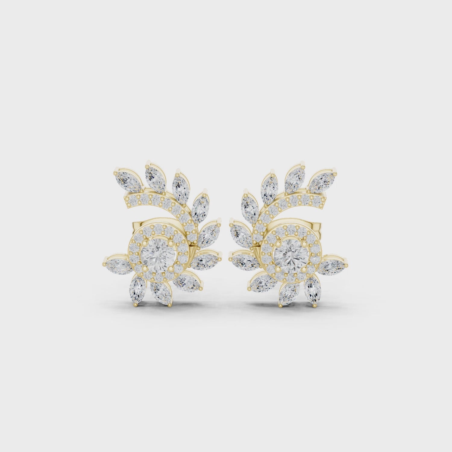 The Cosmic Crown Earrings - Lab Grown Diamonds