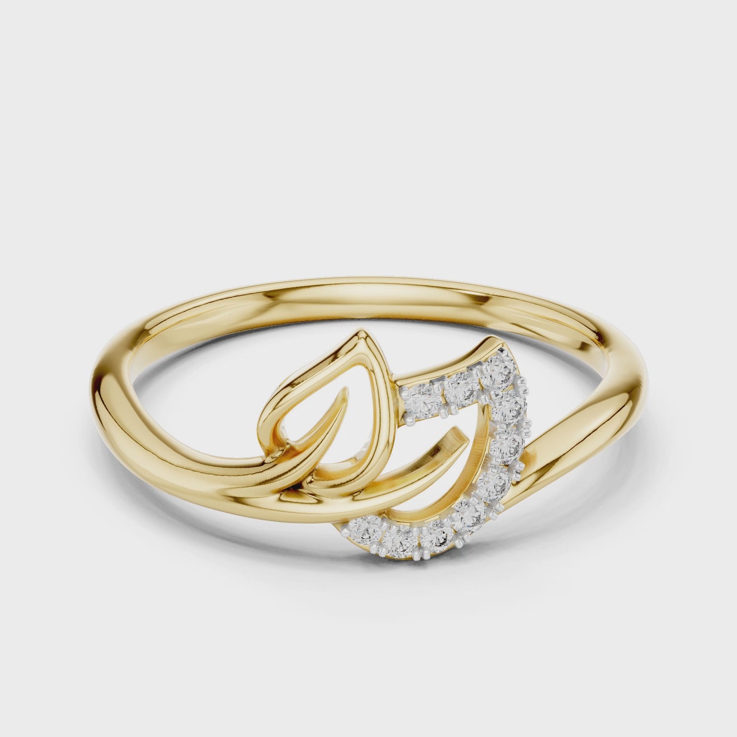 The Lotus Petal Ring - Lab Grown Diamonds