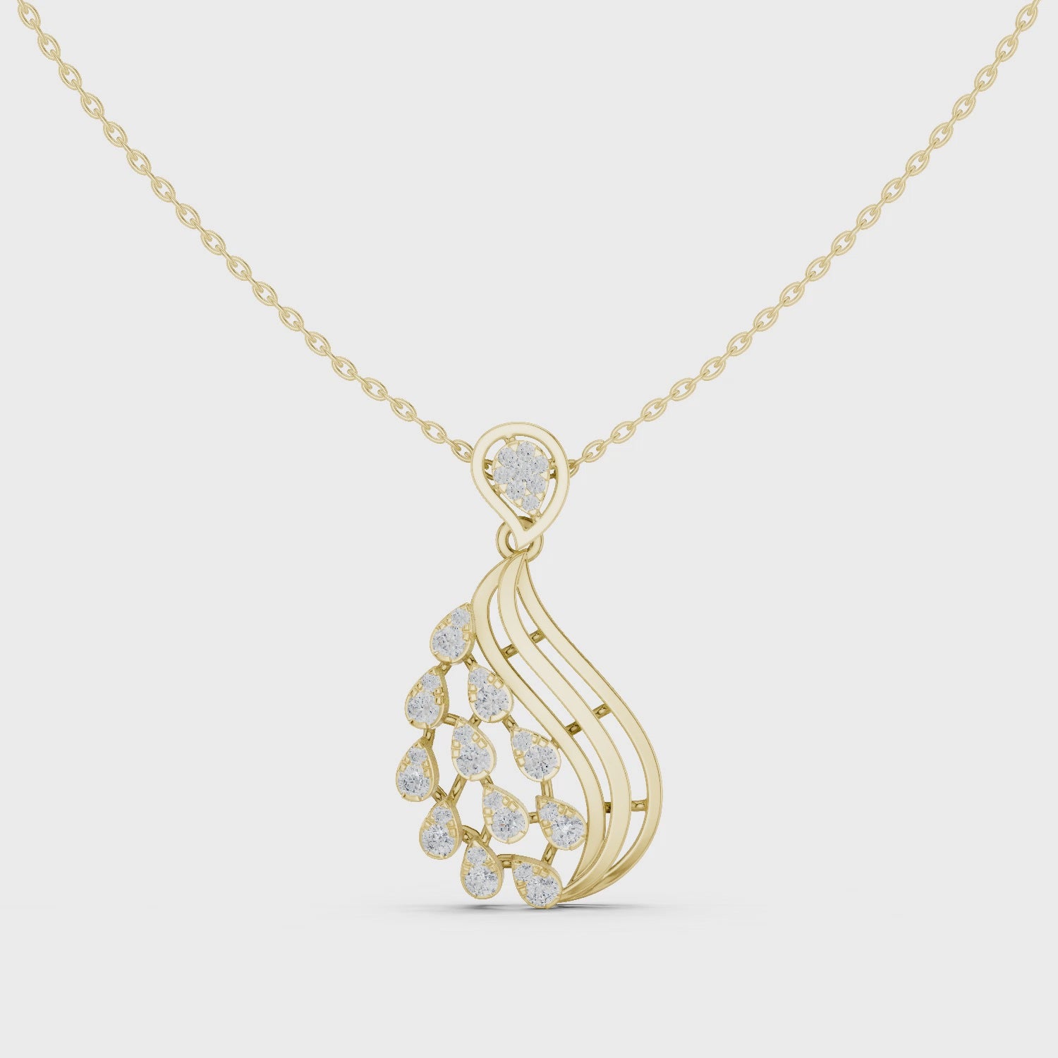 The Elara Droplet Pendant - Lab Grown Diamonds