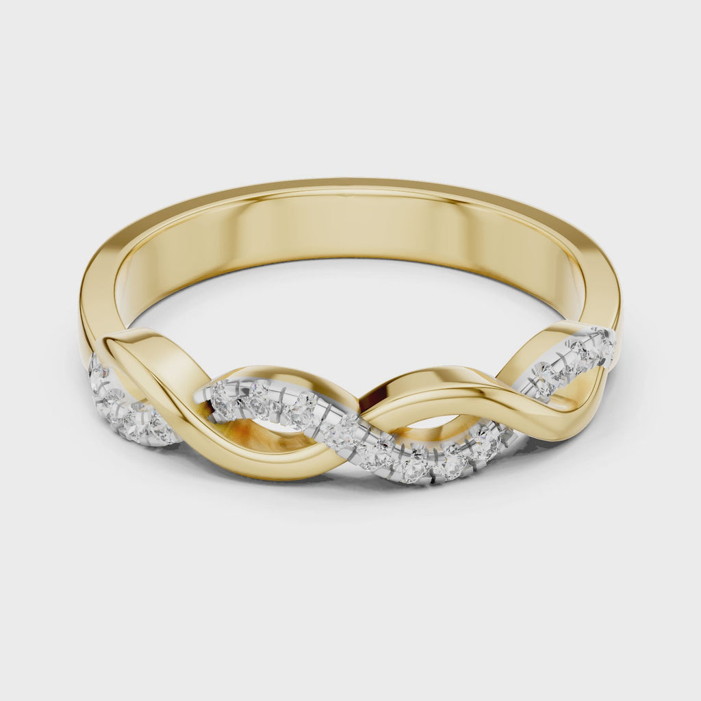 The Inifinity Twist Band Ring - Lab Grown Diamonds