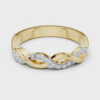 The Inifinity Twist Band Ring - Lab Grown Diamonds